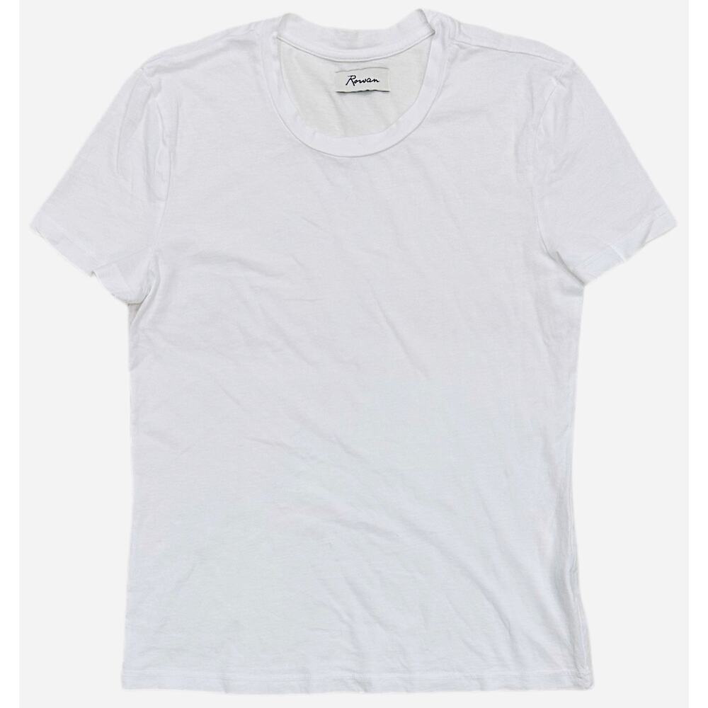 Rowan Women's T-Shirt Tyler Supima Cotton Short Sleeve Top Tee in White